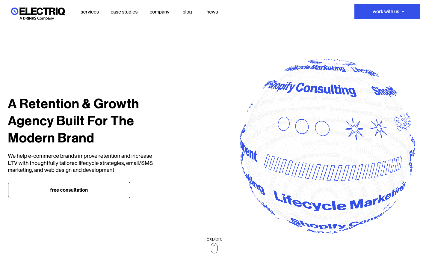 Electriq's Website desktop screenshot 2